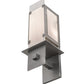 Meyda Lighting Estructura 7" 2-Light Pewter Wall Sconce With Whitestone Idalight Shade Glass