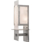 Meyda Lighting Estructura 7" 2-Light Pewter Wall Sconce With Whitestone Idalight Shade Glass