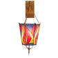 Meyda Lighting Eternal Light 12" Gold Wall Sconce With Multi-Colored Stained Shade Glass