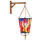 Meyda Lighting Eternal Light 12" Gold Wall Sconce With Multi-Colored Stained Shade Glass