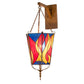 Meyda Lighting Eternal Light 12" Gold Wall Sconce With Multi-Colored Stained Shade Glass