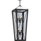 Meyda Lighting Eures 26" 8-Light Antique Irongate Pendant Light With Clear Crystal Idalight Shade Glass