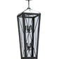 Meyda Lighting Eures 26" 8-Light Antique Irongate Pendant Light With Clear Crystal Idalight Shade Glass