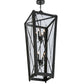 Meyda Lighting Eures 26" 8-Light Antique Irongate Pendant Light With Clear Crystal Idalight Shade Glass