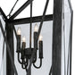 Meyda Lighting Eures 26" 8-Light Antique Irongate Pendant Light With Clear Crystal Idalight Shade Glass
