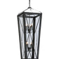 Meyda Lighting Eures 26" 8-Light Antique Irongate Pendant Light With Clear Crystal Idalight Shade Glass