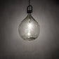 Meyda Lighting Euri Tanta 14" Black Chrome Pendant Light With Clear Shade Glass