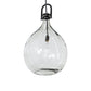 Meyda Lighting Euri Tanta 14" Black Chrome Pendant Light With Clear Shade Glass