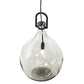 Meyda Lighting Euri Tanta 14" Black Chrome Pendant Light With Clear Shade Glass