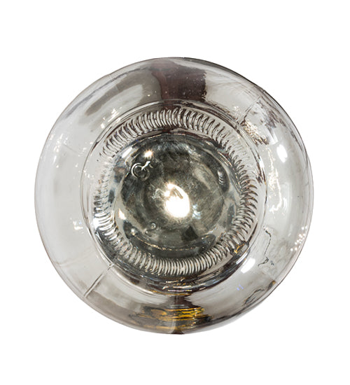 Meyda Lighting Euri Tanta 14" Black Chrome Pendant Light With Clear Shade Glass