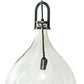 Meyda Lighting Euri Tanta 14" Black Chrome Pendant Light With Clear Shade Glass