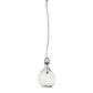 Meyda Lighting Euri Tanta 14" Black Chrome Pendant Light With Clear Shade Glass