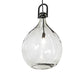 Meyda Lighting Euri Tanta 14" Black Chrome Pendant Light With Clear Shade Glass
