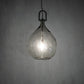 Meyda Lighting Euri Tanta 15" Mirror Black Pendant Light With Clear Shade Glass