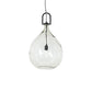 Meyda Lighting Euri Tanta 15" Mirror Black Pendant Light With Clear Shade Glass