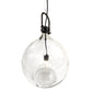 Meyda Lighting Euri Tanta 15" Mirror Black Pendant Light With Clear Shade Glass
