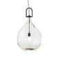 Meyda Lighting Euri Tanta 15" Mirror Black Pendant Light With Clear Shade Glass