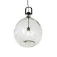 Meyda Lighting Euri Tanta 15" Mirror Black Pendant Light With Clear Shade Glass