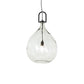 Meyda Lighting Euri Tanta 15" Mirror Black Pendant Light With Clear Shade Glass