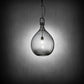 Meyda Lighting Euri Tanta 18" Black Chrome Pendant Light With Clear Shade Glass