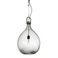 Meyda Lighting Euri Tanta 18" Black Chrome Pendant Light With Clear Shade Glass