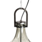 Meyda Lighting Euri Tanta 18" Black Chrome Pendant Light With Clear Shade Glass