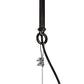 Meyda Lighting Euri Tanta 18" Black Chrome Pendant Light With Clear Shade Glass
