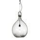 Meyda Lighting Euri Tanta 18" Black Chrome Pendant Light With Clear Shade Glass