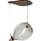 Meyda Lighting Euri Tanta 26" Vintage Copper Pouring Pendant Light With Clear Shade Glass