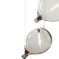 Meyda Lighting Euri Tanta 40" 3-Light Vintage Copper Pouring Cascading Pendant Light With Clear Shade Glass