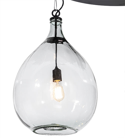 Meyda Lighting Euri Tanta 47" 3-Light Oil Rubbed Bronze Cascading Pendant Light With Clear Shade Glass