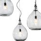 Meyda Lighting Euri Tanta 47" 3-Light Oil Rubbed Bronze Cascading Pendant Light With Clear Shade Glass