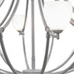 Meyda Lighting Everett 84" 21-Light 3-Tier Nickel Chandelier With White Shade Glass
