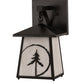Meyda Lighting Evergreen Etch 8" Craftsman Brown Wall Sconce With Whitestone Idalight Shade