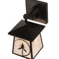 Meyda Lighting Evergreen Etch 8" Craftsman Brown Wall Sconce With Whitestone Idalight Shade