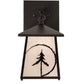Meyda Lighting Evergreen Etch 8" Craftsman Brown Wall Sconce With Whitestone Idalight Shade