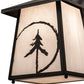 Meyda Lighting Evergreen Etch 8" Craftsman Brown Wall Sconce With Whitestone Idalight Shade