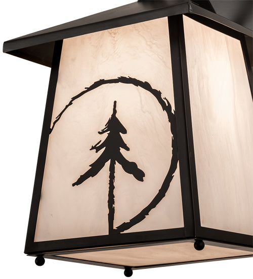 Meyda Lighting Evergreen Etch 8" Craftsman Brown Wall Sconce With Whitestone Idalight Shade