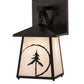 Meyda Lighting Evergreen Etch 8" Craftsman Brown Wall Sconce With Whitestone Idalight Shade