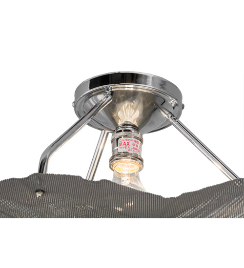 Meyda Lighting Evolvulus 17" Chrome Canopy Semi-flush Mount Ceiling Light