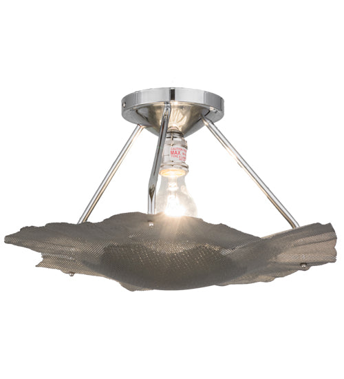 Meyda Lighting Evolvulus 17" Chrome Canopy Semi-flush Mount Ceiling Light