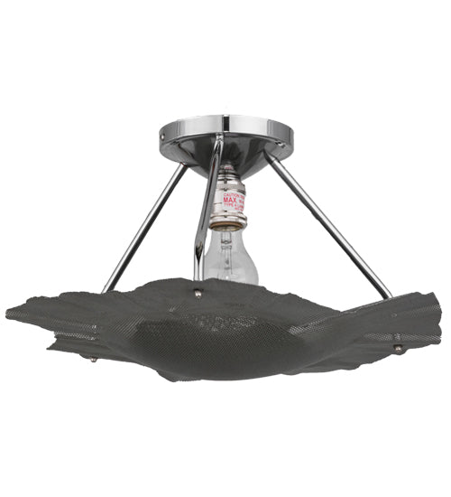 Meyda Lighting Evolvulus 17" Chrome Canopy Semi-flush Mount Ceiling Light
