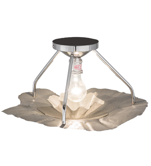Meyda Lighting Evolvulus 17" Chrome Canopy Semi-flush Mount Ceiling Light