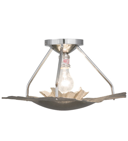 Meyda Lighting Evolvulus 17" Chrome Canopy Semi-flush Mount Ceiling Light