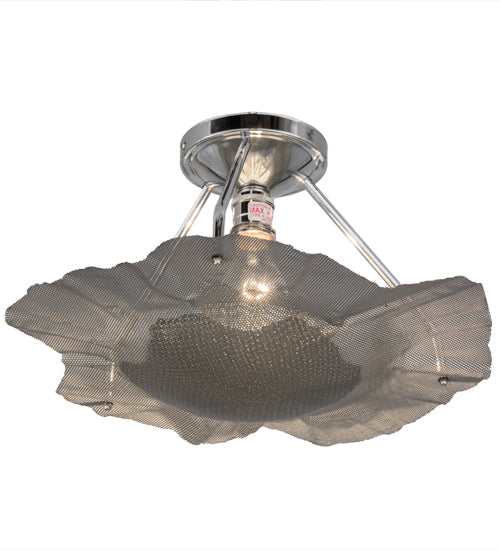 Meyda Lighting Evolvulus 17" Chrome Canopy Semi-flush Mount Ceiling Light