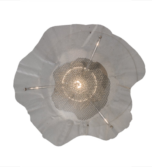 Meyda Lighting Evolvulus 17" Chrome Canopy Semi-flush Mount Ceiling Light