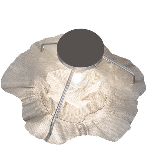 Meyda Lighting Evolvulus 17" Chrome Canopy Semi-flush Mount Ceiling Light