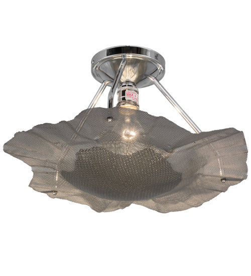Meyda Lighting Evolvulus 17" Chrome Canopy Semi-flush Mount Ceiling Light
