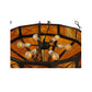 Meyda Lighting Excellente 33" 6-Light Mahogany Bronze Inverted Pendant Light With Honey Shade Glass