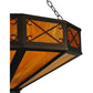 Meyda Lighting Excellente 33" 6-Light Mahogany Bronze Inverted Pendant Light With Honey Shade Glass